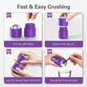 Barhon Pill Crusher Stainless Steel, Purple