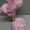 Gloreyan 2FT Artificial Christmas Tree with Lights Lighted Pink Tabletop Christmas Tree Light Up Battery Operated Snow Flocked Mini Xmas Pine Tree for Party Supplies Holiday Home Decoration