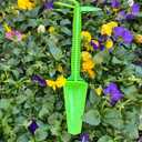 SnapPot Multi-Tool for Gardening  5-in-1 Garden Hand Tool with Trowel, Rake, Sickle, Bulb Planter & Soil Depth Scale  Lightweight, Rust-Resistant, Reinforced Polymer  Bright Green