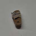Adjustable Buckle Comfort Slides, Brown, 6