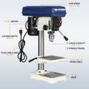 QK-KYOHO 8" Benchtop Drill Press - 3.1A Motor Drill Press Heavy-Duty Cast Iron Head - Bench Drill Press 5 Speed Adjustable (620-3100 RPM) - 0-45Tilting&Height Adjustable Table Drill Presses