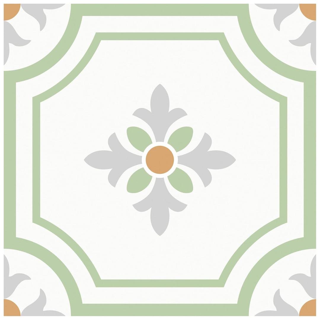 MORCART 20PCS Peel and Stick Floor Tile, 7.87" x 7.87" Vinyl Flooring Waterproof, DIY Flooring for Bathroom, Kitchen, Fireplace, Pet House, Stairs, Bedrooms, Wall Green Gray