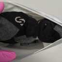 Lapulas 6 Pack Men's Ankle Socks Cotton Cushioned Athletic Running Socks for Women (Medium, Black)