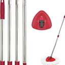 Mop Handle for Ocedar, Mop Handle for O Cedar, Spin Mop Replacement Handle for O Cedar, 4-Section Spin Mop Handles and Base for Ocedar, 30" to 58" Mop Stick Pole Handle and Base for Ocedar Spin Mop