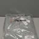 The Drop Women's Marcy Ribbed Polo Top (Large, Light Heather Grey)