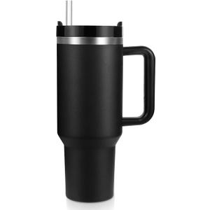 New Version 40oz Stainless Steel Vacuum Insulated Tumbler with Lid and Straw for Water, Smoothie and More, Iced Tea or Coffee (Green)