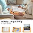 Portable Lap Desk with Phone Holder and Device Ledge and Clips for Book Reading Stand - Fits up to 15.6 Inch Laptops