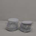 90PCS White Plastic Plates for Party, 7 Inch Heavy Duty Dinner Plates with Silver Rim, Disposable Plates for Wedding and Birthday