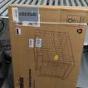 ZOMISIA Collapsible Dog Crate for Large Dogs - 36" L Heavy Duty Dog Kennel No Tools Required with 4 Sides Steel Foldable Cage for Dogs Indoor Furniture, Portable Carrier with 2 Smooth Wheels, Beige