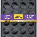 Wilton Gold Premium Non-Stick Warp-Resistant Bakeware, Made Without PFAs, Muffin Pan, 24-cup, 16x10x1 in, (MINI)