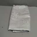 Tegeme Winter Snowflake Tablecloth Metallic Jacquard Rectangle Tablecloth Polyester Fabric Table Cloth for Winter Holidays, Dinner, Parties(White,60" X 108")