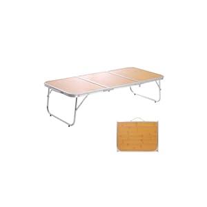 Folding Table Portable Picnic Table 4FT Camping Table Camp Table Black Aluminum Outdoor for Card BBQ 4723.627/24/21 inch