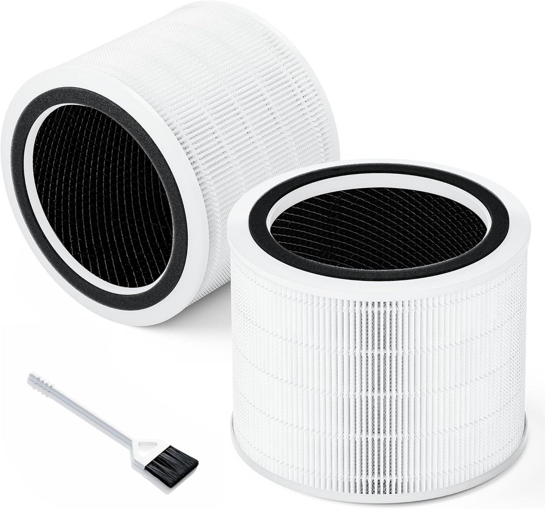 Core 200S Replacement Filter for LEVOIT Core 200S Smart WiFi Air Purifier, Funmit 3-in-1 H13 True HEPA Filter Replacement and High-Efficiency Activated Carbon, Part # Core 200S-RF, 2 Pack (White)