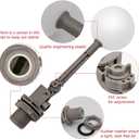 2 Pieces 1 Inch Water Float Valve with Adjustable Arm Automatic Fill Float Ball Valve for Livestock Water Tank Fountains