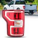 Driver Side Tail Light Assembly Compatible with Ford F-150 2018-2020 With Bulb and Harness Left Tail Lamp