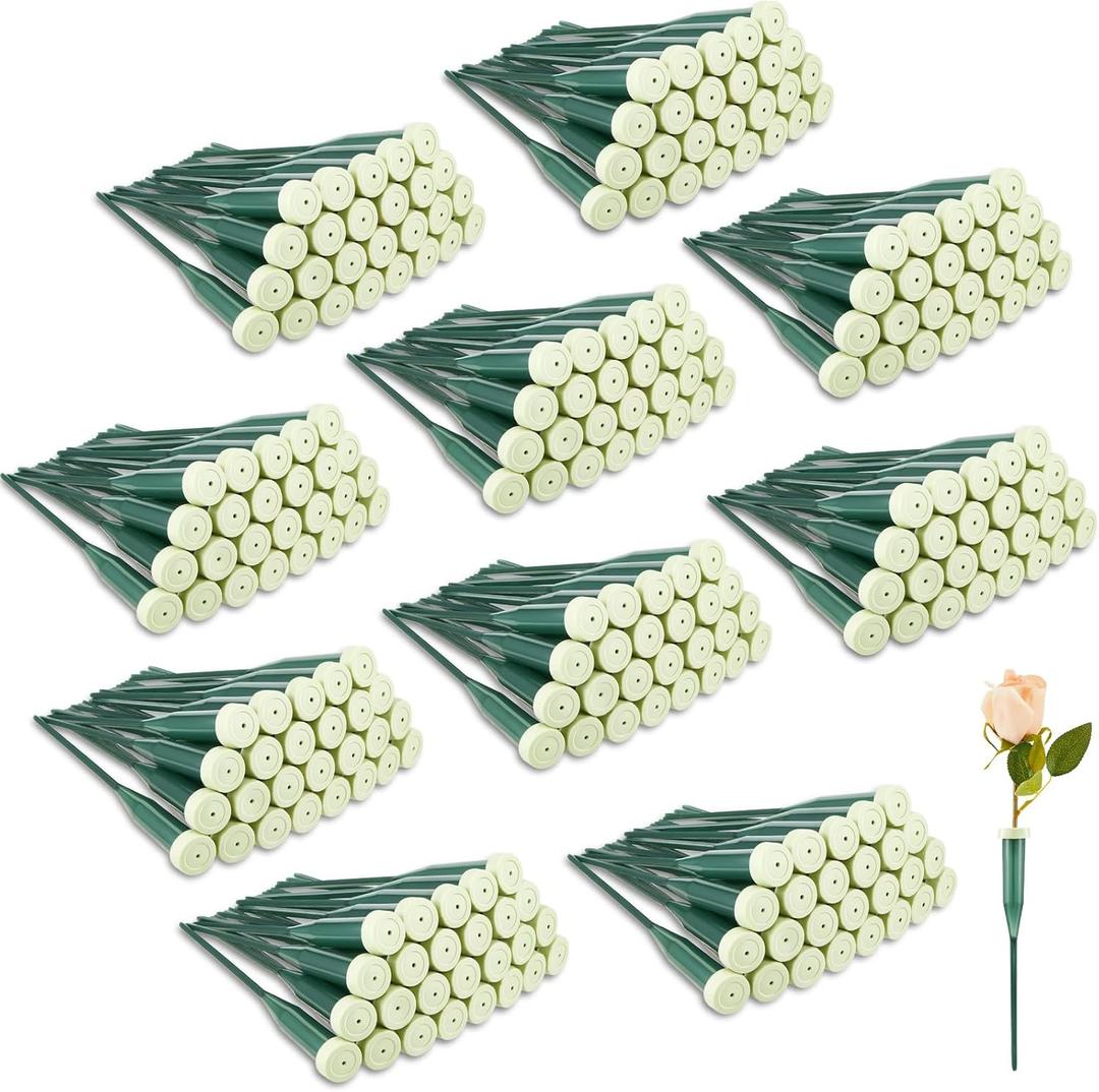 Tessco for you 270 Pcs Floral Water Tube 6 Inch Floral Tubes Plastic Flower Supplies for Fresh Flowers with Rubber Cap for Flower Stem Arrangements Florist Supplies