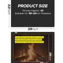 PAWBOSE Magnetic Fireplace Cover - Stop Heat Loss & Keep Drafts Out with Built-in 12 Strong Magnets for Iron Fireplace Frame, 39x32 Inch