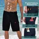 KastKing Rekon Men's Fishing Cargo Shorts, Quick Dry Casual Hiking Shorts for Men, Travel Golf Camping Tactical (Black)