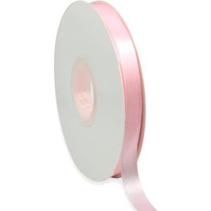 Pink Ribbon 3/8 Inch x 50 Yards Satin Ribbon Continuous, Single Face, for Crafts, Gift Wrapping, Floral Bouquet, Weddings, and Decorations, with Spool