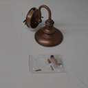 LONEDRUID Dusk to Dawn Sensor Outdoor Gooseneck Barn Light Fixtures Rustic Exterior Wall Sconce Lighting Waterproof Outside Porch Lantern Farmhouse Wall Mount Lamp for House Garage Patio (Bronze)