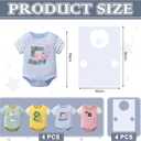 4 Sets Feed Me Baby Shower Games Include Foam Kt Board and Baby Clothes with Tape Funny Bridal Party Activities Twerk Play for Gender Reveal Party Supplies Decor