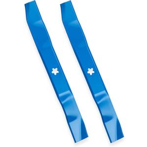 138971 42 inch 5-Star Mulching Blades for Craftsman LT1000 LT2000 YT3000 T110 Husqvarna YTH22V42 YTH18542 YTA18542 Poulan 42'' Deck Cut Lawn Tractor Zero-Turn Mower 127843 532138971 2-Pack, Blue