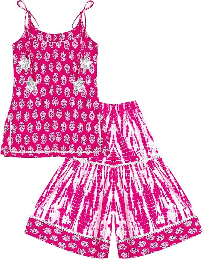 Chandrakala Kids Kurti Sharara Set for Girls Ethnic Wear (KG120-P). Size 26