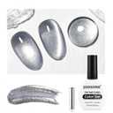 6 Packs JODSONE 16.5ml Cat Eye Gel Nail Polish Silver for Holographic Glitter Cat Eye with Magnet Need U V Curing