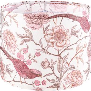 GOSO Medium Lampshade Polyester Fiber Printing Flowers and Birds Drum Lamp Shade For TableLamp,Floor Lamps,Diy Pendant Light,Wall Hanging,13 "Top x 13" Bottom x 10 "High(Spider) - Assembly Required