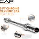 CAP Barbell 2-Inch Olympic Barbell Bars | 5 ft, 6 ft, & 7 ft | Multiple Options