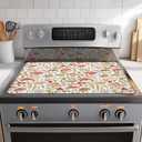 Stove Top Cover for Electric Stove,Mushrooms Plants Extra Thick Rubber Stovetop Protector Mat, Heat Resistant Glass Cooktop Oven Cover 28.5'' x 20.5''