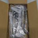 icegglof Fireplace Stocking and Garland Hanger, 4Pack Metal Mantle Hooks, Christmas 2in1 Adjustable NoDrill Decoration Stand, Black