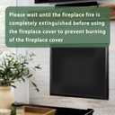 2 x JUIN Fireplace Cover Baby Proof: 39''32'' Baby-Proofing Fire Place Blanket Gas Brick Fireplace Screen Draft Stopper Draft Blocker Insulation Fireplace Covers for The Living Room & Child & Pet