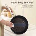 MsMk Non stick frying pan set with lid Blue, 12-inch Durable skillet, Titanium and Diamond Non Stick Non-Toxic Even Heating, Easy Clean-Up, Comfort Handle, Induction Compatibility