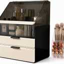 Large Makeup Organizer with Drawers and Lipstick Holder, Countertop Storage
3-Tier Skincare Storage Box,Bathroom Counter Organizer with Lid,Dustproof,For Skincare & Cosmetics,Clear Black/White
