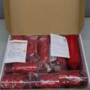 Homemory 9 Pcs Flameless Candles with Embedded Star String Fairy Lights, Battery Operated Candles, LED Candle, Fake Candles with Remote Control and Timer (Red)