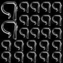 Chunful 24 Packs Clear Church Pew Clips for Weddings Heavy Duty Plastic Pew Hooks Decorations Church Bench Bow Holders for Aisle Chairs Railing Bow Garland Decor