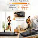 Walking Pad Treadmill with 8% Incline, 2.5HP Quiet Portable Walking Pad, Under Desk Treadmill for Home Office, 265 lbs Capacity, Compact Treadmill for Small Spaces with 15" x 35.4" Belt