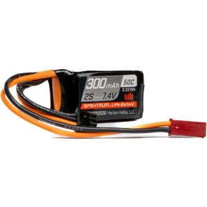 Spektrum 7.4V 300mAh 2S 50C LiPo Battery: JST-RCY, SPMX3002S50