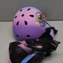 Toddler Kids Bike Helmet Set for Boys Girls Color Gradient Adjustable Skateboard Helmet Protective Gear Set Knee Elbow Wrist Pads for Bike, Roller, Scooter, Cycling, Balance and More Sports (Medium: 21.7"-22.8", Pink-Purple-Pink)