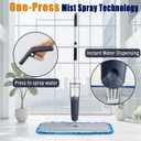 24" Dry mops for Floor Cleaning, Microfiber mop Spray System, Commercial Heavy-Duty Wet mops with 28oz Big Tank, 2 Washable Pads (Commercial Blue, 24inch-1Pack)