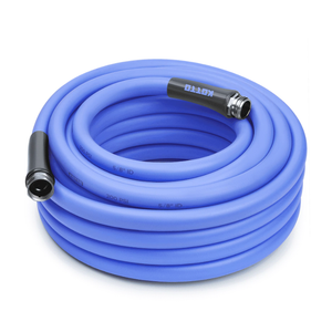 Kotto 100ft Heavy Duty Garden Hose, 5/8" All-Weather Water Hose with Crush-Resistant Brass Fittings, 600 PSI Burst Proof, Kink & Leak Resistant, Blue