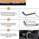 Gasedin 4 PCS Trailer Hitch Pin & Clip, 5/8-Inch Diameter Trailer Hitch Pin & Clip with Grooved Head, Zinc Trailer Hitch Locking Pin & Clip Fit for 2" Receiver, Universal Car Accessories