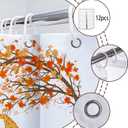 Bonsai Tree Fall Shower Curtains for Bathroom 72X60, Fall Gnome Shower Curtain, Autumn Truck Bathroom Decor Curtain with Hooks (Orange 6072)