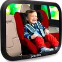 Shatterproof Baby Car Mirror, Fully View Infant in Rear Facing Car Seat - Newborn Safety, Crash Tested & Extra Wide, Crystal Clear, 100% Lifetime Satisfaction Coverage, Easy Install by Cozy Greens