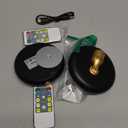 Rechargeable Battery LED Spotlight Indoor: Wireless Mini Art Accent Spot Lights with Timer Remote - Small Dimmable Uplight for Plants Display Painting Dartboard Artwork Portrait Closet (Pack of 2 , Black)