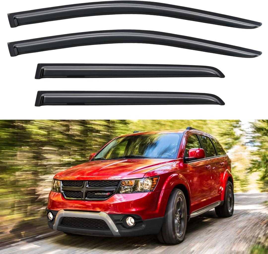 Window Visors Rain Guards Shield for 2009-2020 Dodge Journey, Window Vent Wind Deflectors Visors Shades for 09-20 Dodge Journey