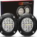 BUNKER INDUST Flush Mount LED Light Pods 5 Inch LED Work Light Bar Pair 48W Driving Bumper Lights Flood Spot Combo Off Road Fog Lights Waterproof for Tractor Truck ATV UTV Golf Cart