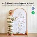 Tiny Land Kids Art Easel, Double-Sided Magnetic Chalkboard & Whiteboard