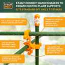 Plant Support Clips for Trellis, Garden Stakes, Wire Fence, Climbing Plants, Indoor Gardening, Hydroponics Systems, and Vines | Durable Gardening Clips (Tangerine Orange - 26 Pack)